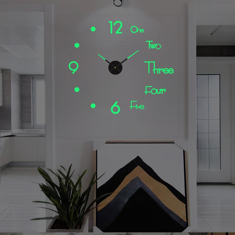 Wall Clock Silent - Luminous DIY Wall Clock Glow In