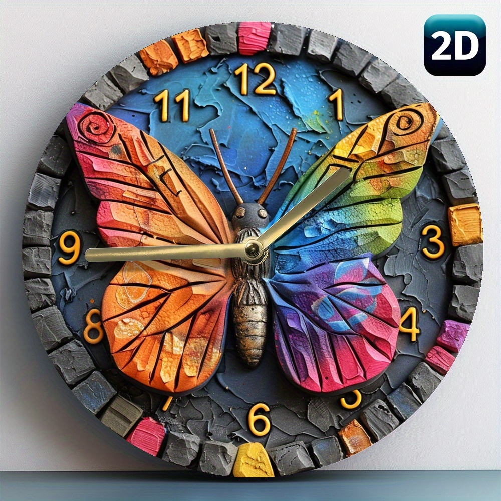 Wall Clock Silent - 1 Piece Of 8-Inch (20X20 Cm)