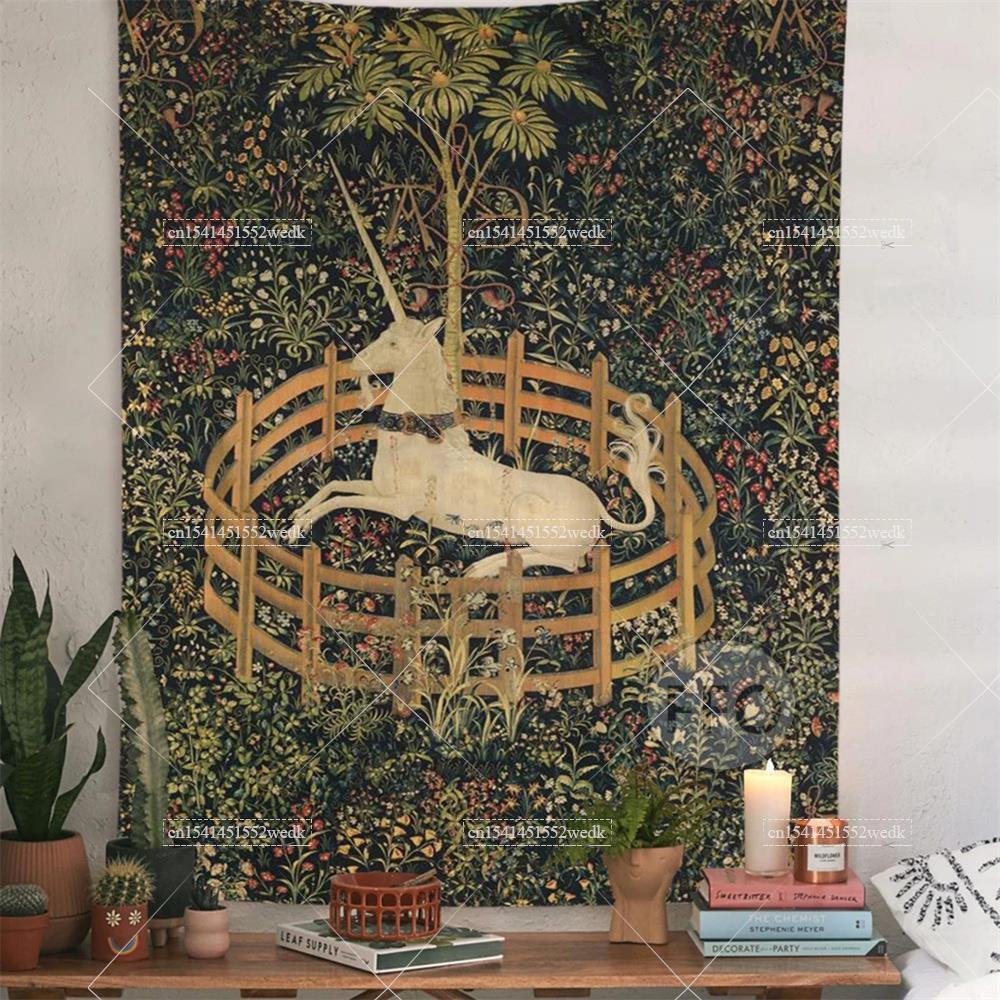 Home Decor Medieval - The Unicorn In Captivity Wall Tapestry
