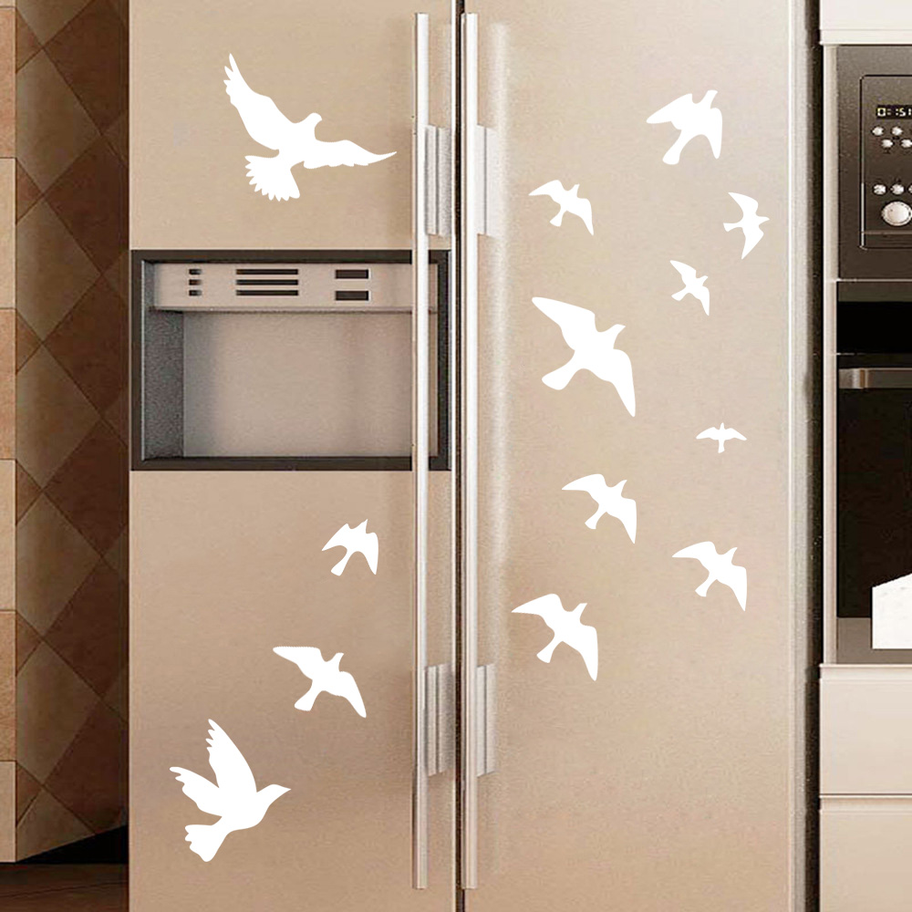 Home Decor Vinyl Flooring - 12Pcs/set Bird Wall Stickers Home Decoration