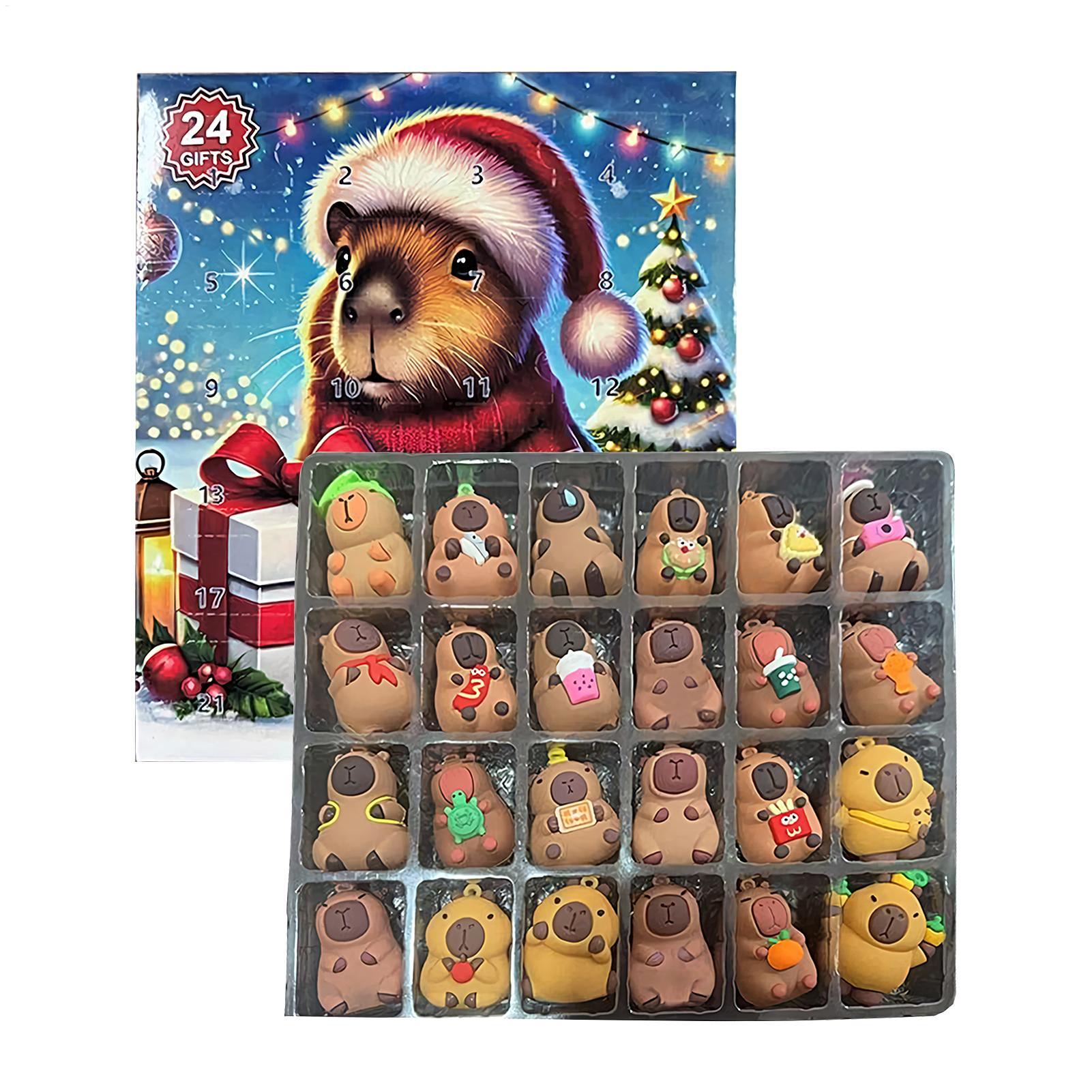 Home Decor Organizer - New Capybara Christmas Countdown Calendar Advent