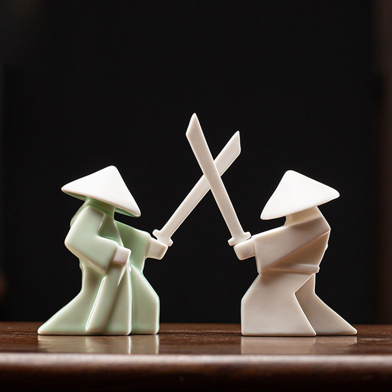 Home Decor Humacao - Swordsman Chivalrous Expert Ceramic Samurai Knight