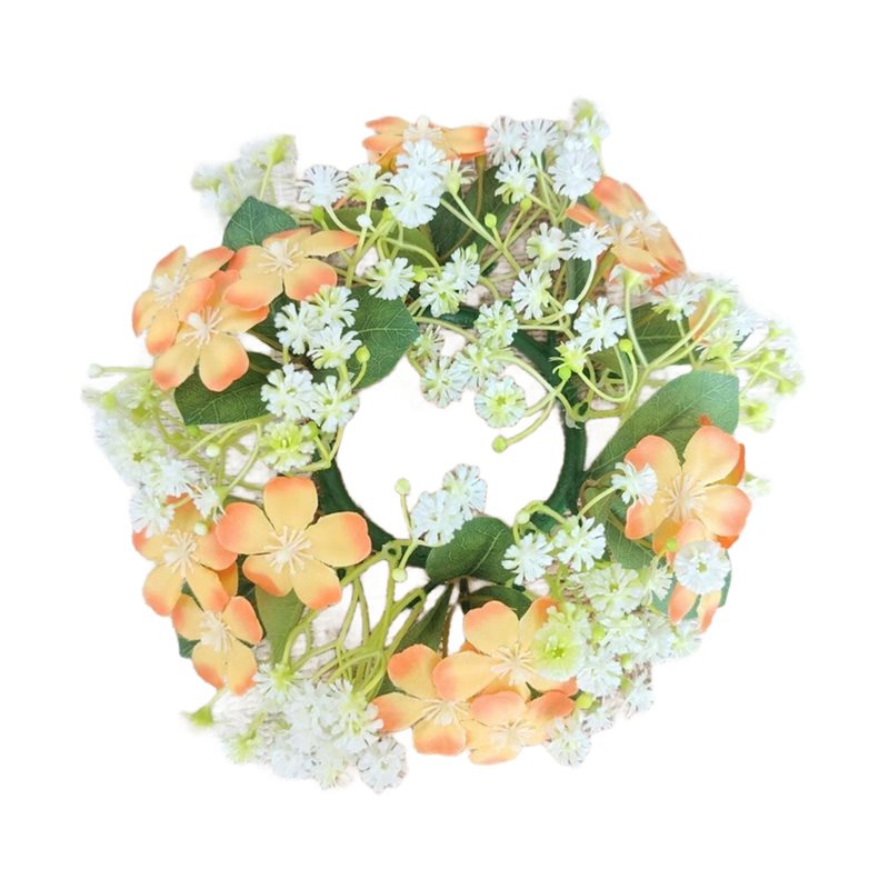 Home Decor Orange - A02M-Small Bohemian Style Wreath(4-Piece), Suitable For