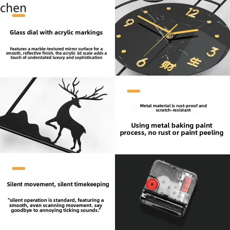 Wall Clock Silent - TQH-i7.7 Modern Light Luxury Wall Clock