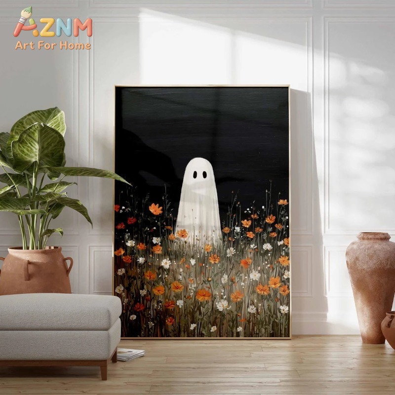 Ghost in Orange Wildflower Mea - Home Decor Orange ulasan dan harga