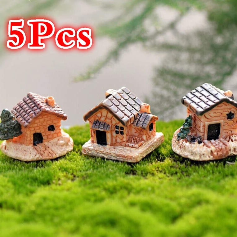 5Pcs Mini Doll House Stone Hou - Home Decor Za ulasan dan harga