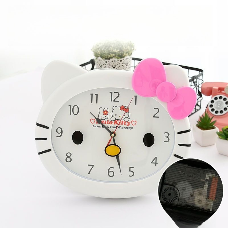 Cute Sanrio HelloKitty Silent  - Wall Clock Silent ulasan dan harga