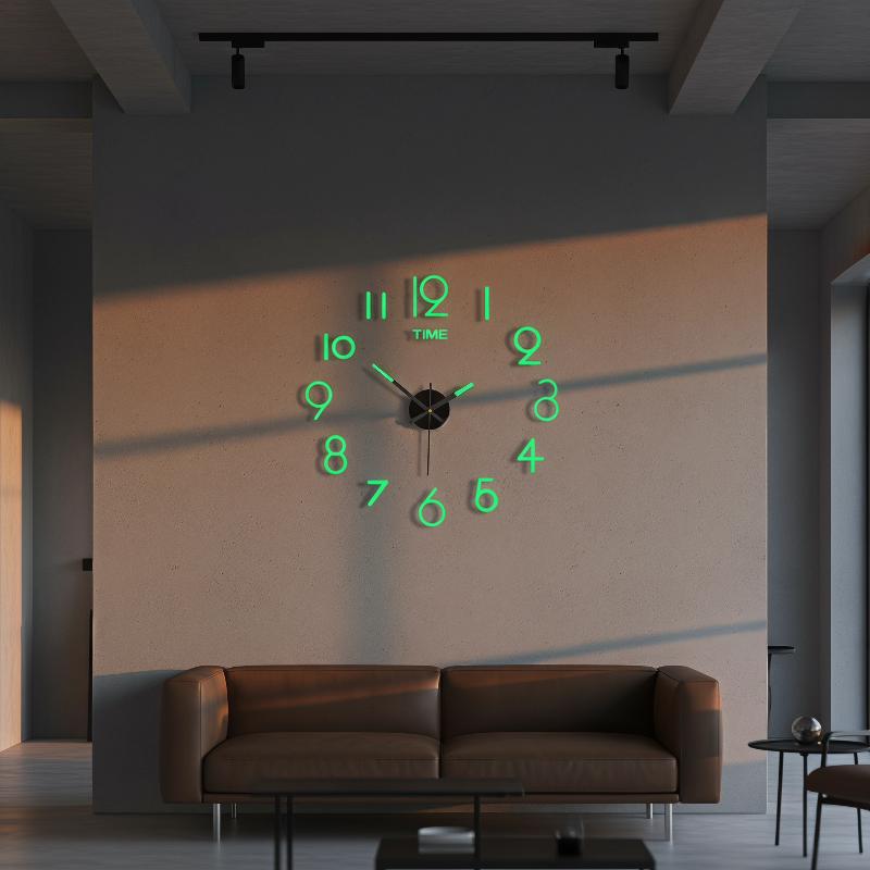 Acrylic Mirror 3D DIY Wall Clo - Wall Clock Silent ulasan dan harga