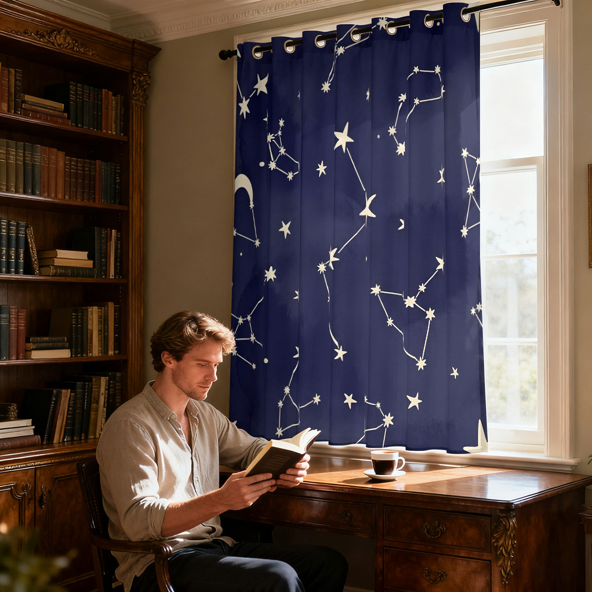 1pc Retro Rose Floral Single L - Home Decor Curtains ulasan dan harga