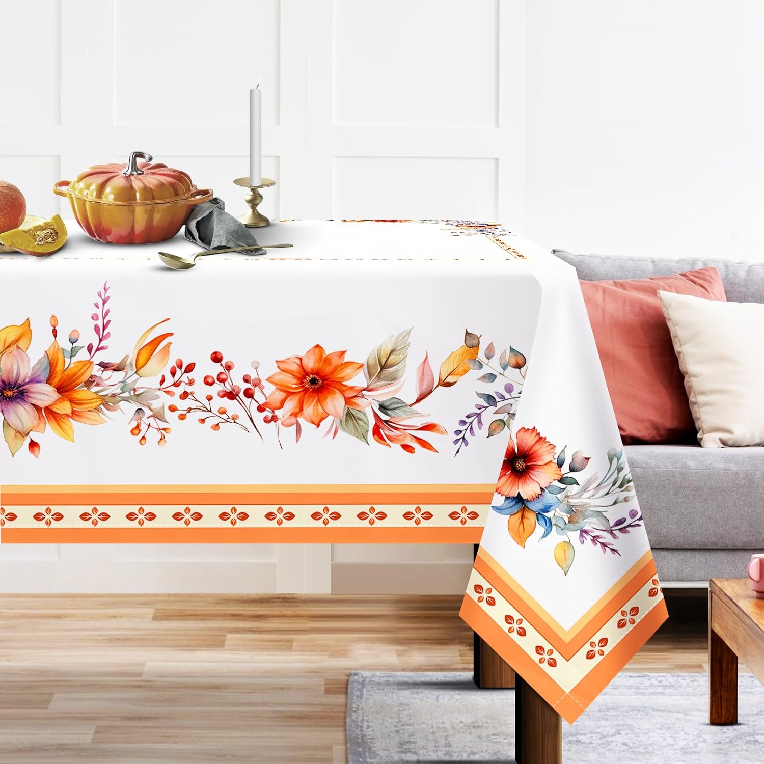 Fall Harvest Orange Flowers Re - Home Decor Orange ulasan dan harga