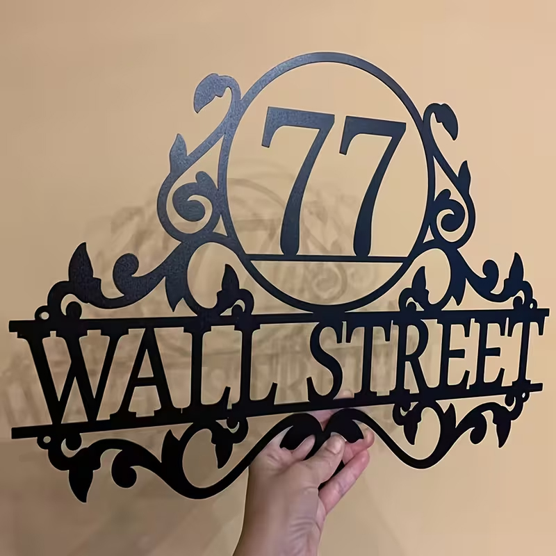 Custom Metal House Number & St - Home Decor Outdoor ulasan dan harga
