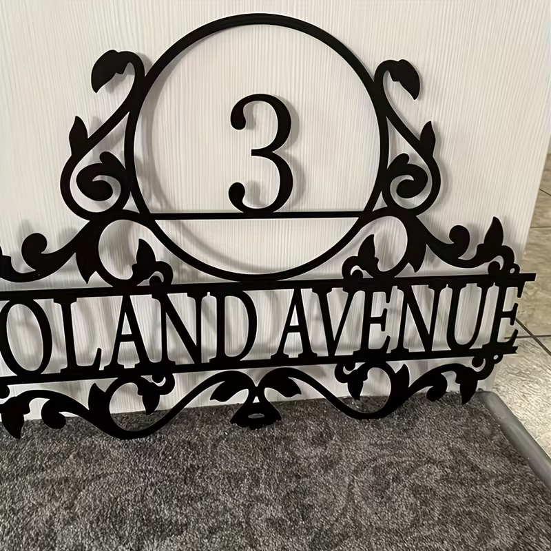 Custom Metal House Number & St - Home Decor Outdoor ulasan dan harga
