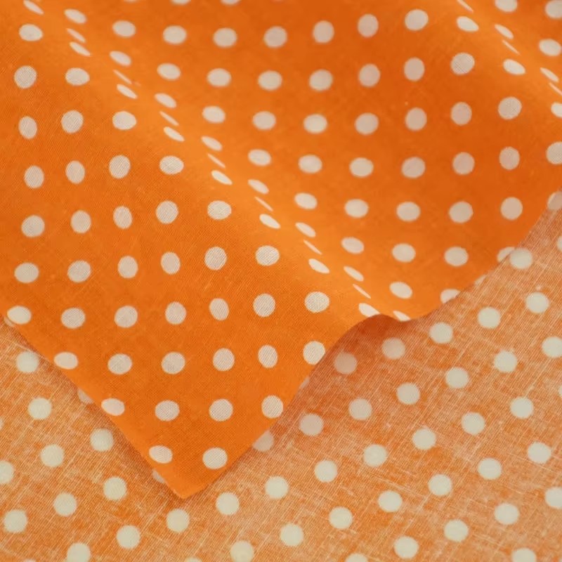 50X150CM White Orange Polka Do - Home Decor Orange ulasan dan harga