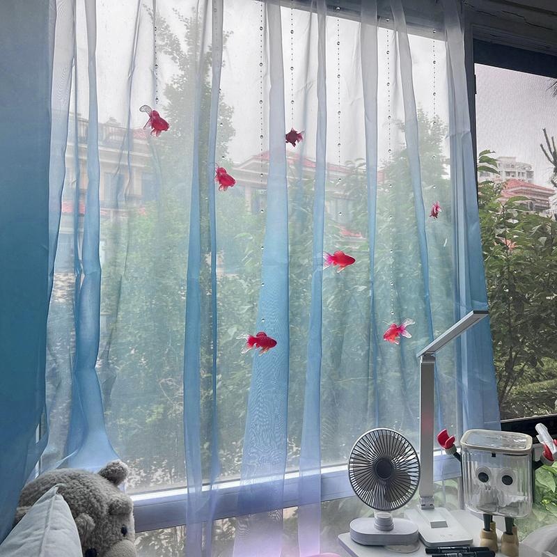 Light Blue Solid Sheer Voile W - Home Decor Wall Panels ulasan dan harga