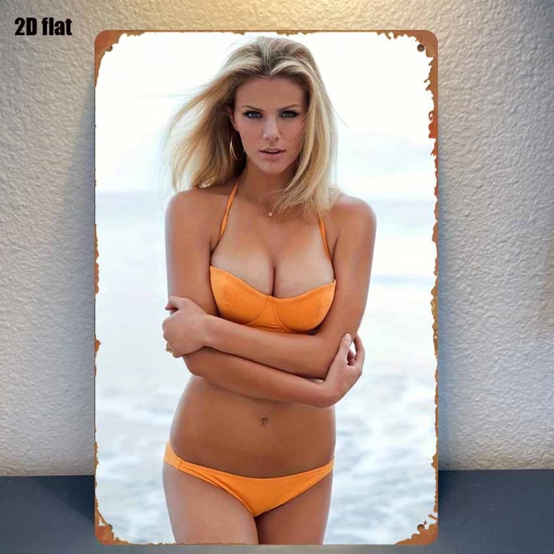 Vintage Orange Bikini Beach Gi - Home Decor Orange ulasan dan harga