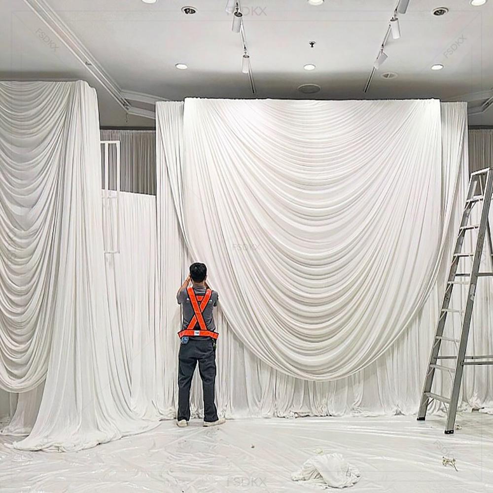FSDKX Cheap White Ice Silk Clo - Home Decor Curtains ulasan dan harga