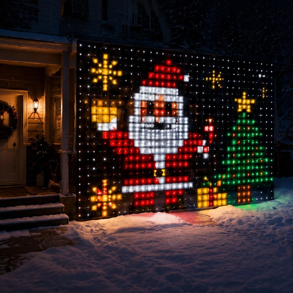 LED Pixel Curtain Lights Bluet - Home Decor Curtains ulasan dan harga