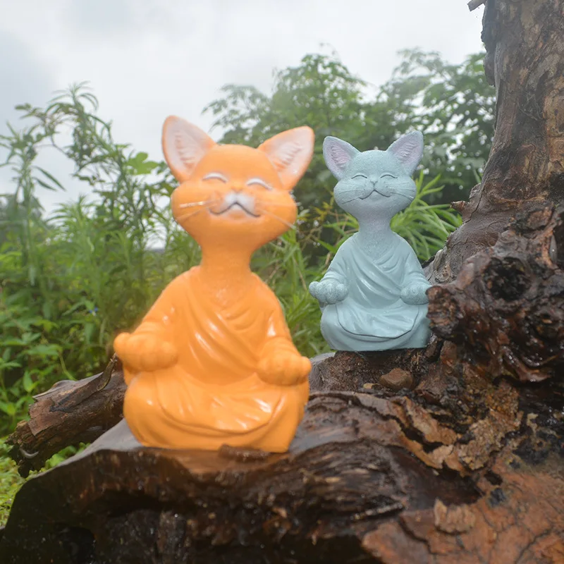 Meditation Cat Sculpture Garde - Home Decor Za ulasan dan harga