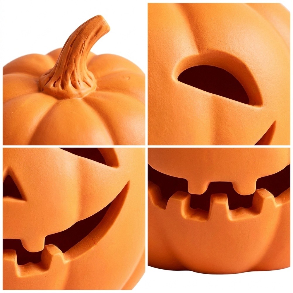 Resin Crafted Pumpkin Lantern  - Home Decor Orange ulasan dan harga