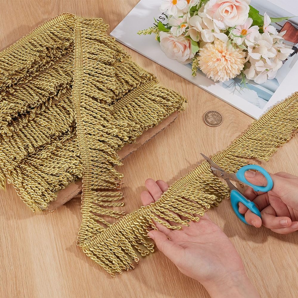 12 Yardsx2.2Inch Fringe Trim C - Home Decor Curtains ulasan dan harga
