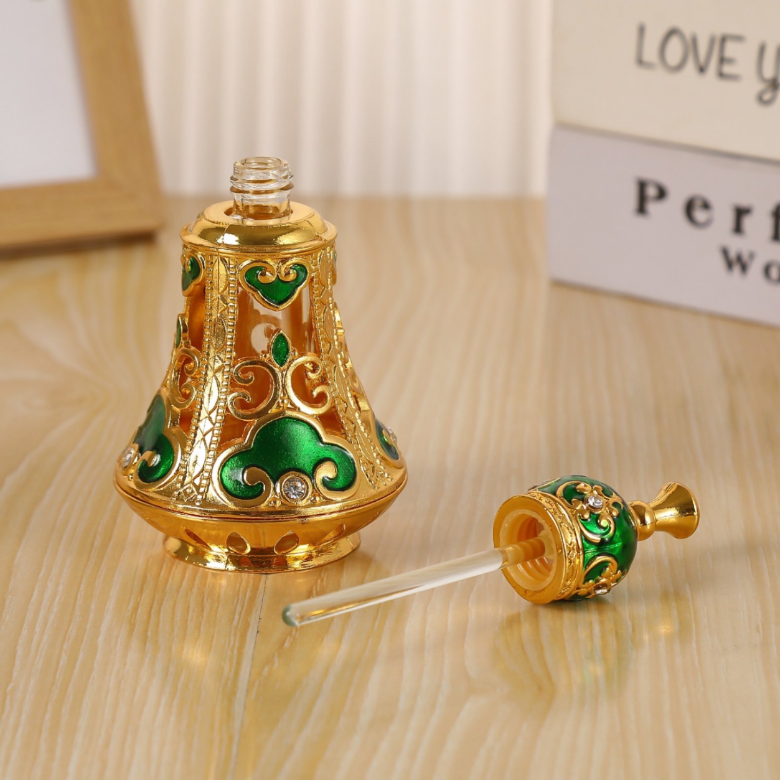 Ornate Perfume Bottle Faceted  - Home Decor Glass ulasan dan harga