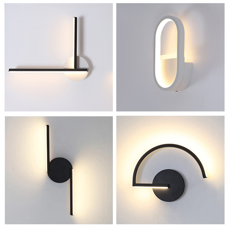 Modern Nordic LED Wall Lamp, M - Home Decor Glass ulasan dan harga