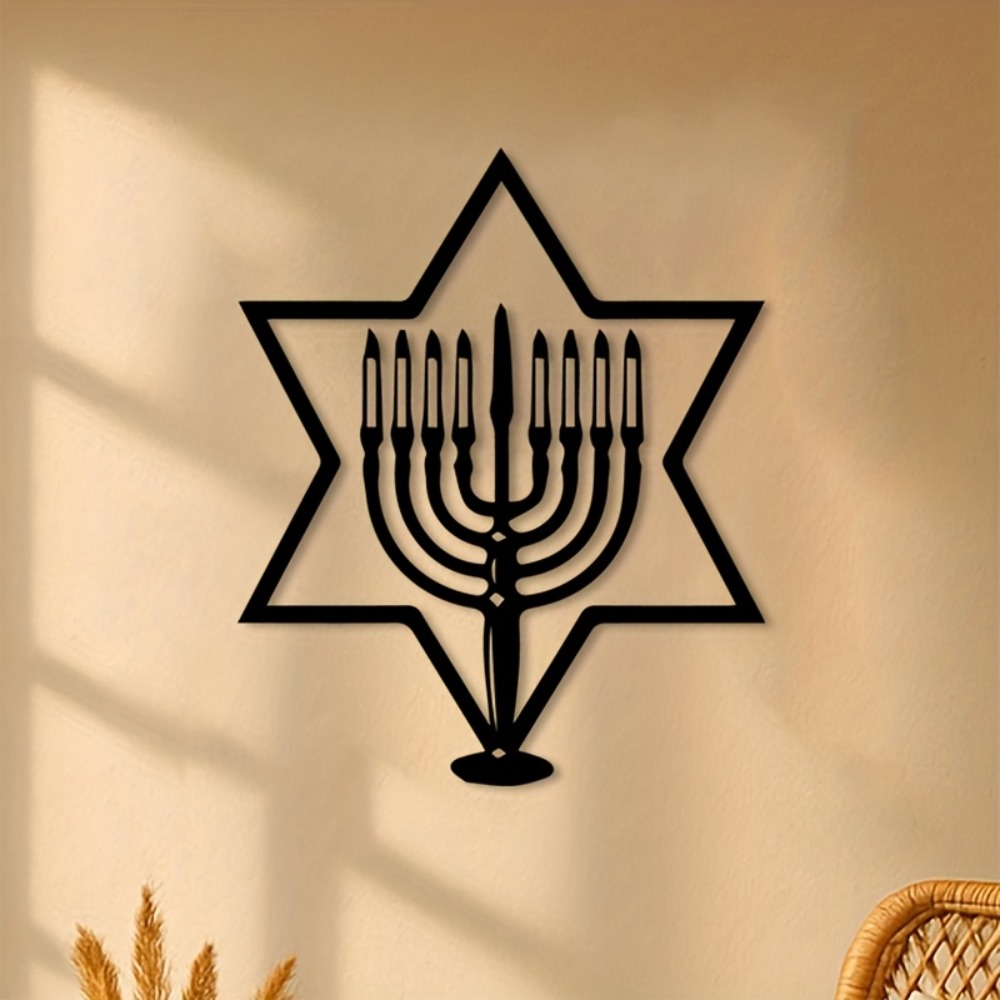 CIFBUY Metal Wall Art Menorah  - Home Decor Outdoor ulasan dan harga
