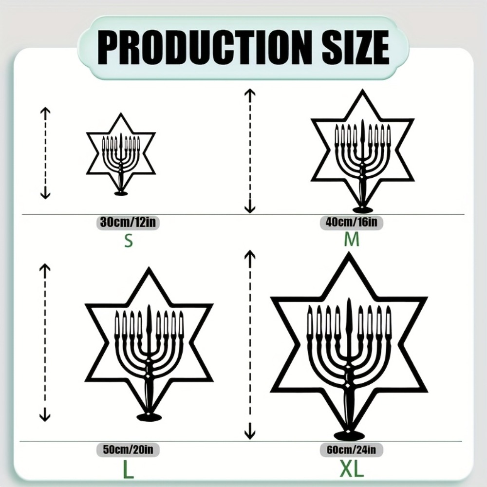 CIFBUY Metal Wall Art Menorah  - Home Decor Outdoor ulasan dan harga