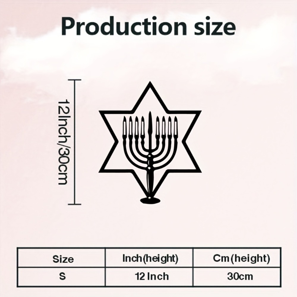 CIFBUY Metal Wall Art Menorah  - Home Decor Outdoor ulasan dan harga