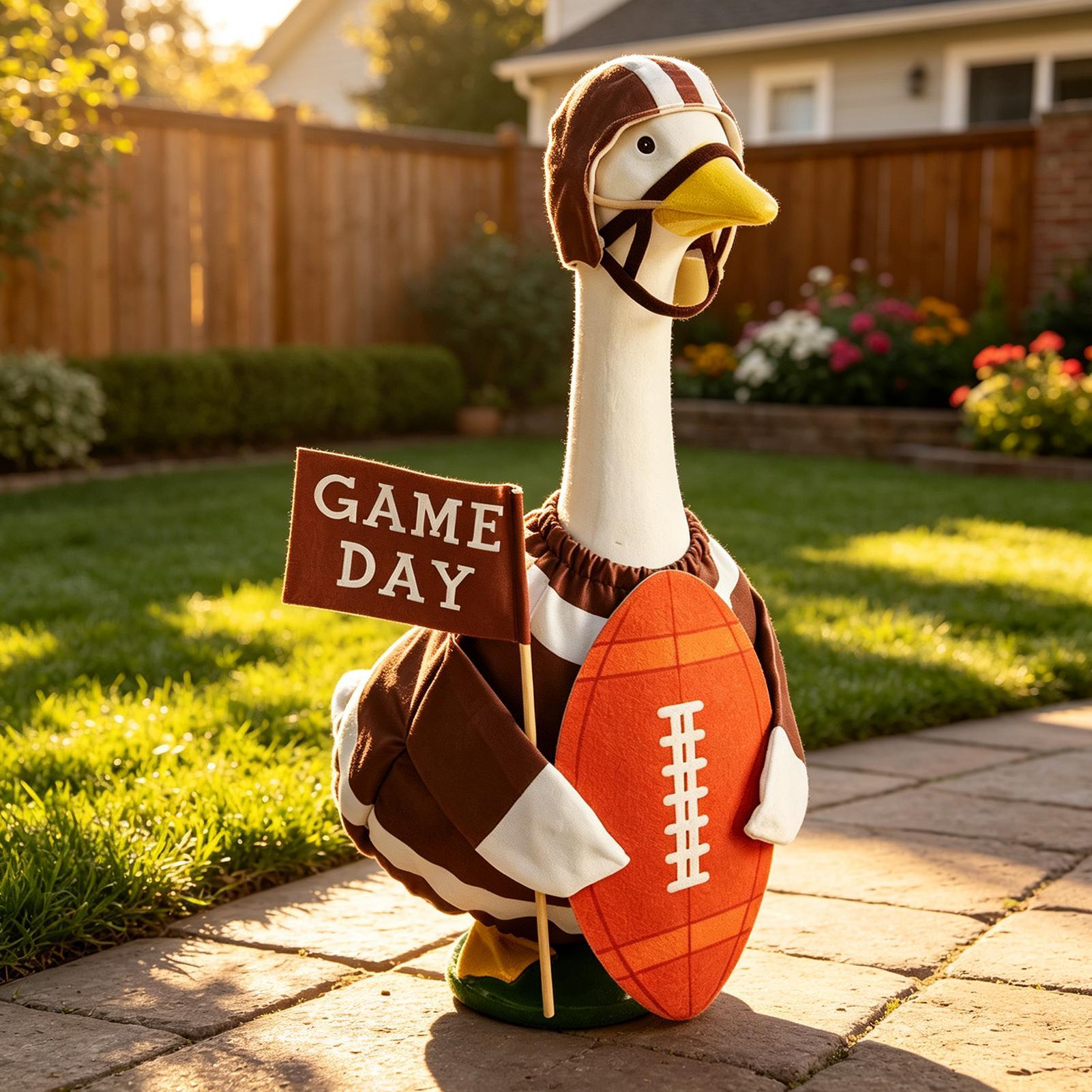 Football Porch Goose Outfit Fu - Home Decor Outdoor ulasan dan harga