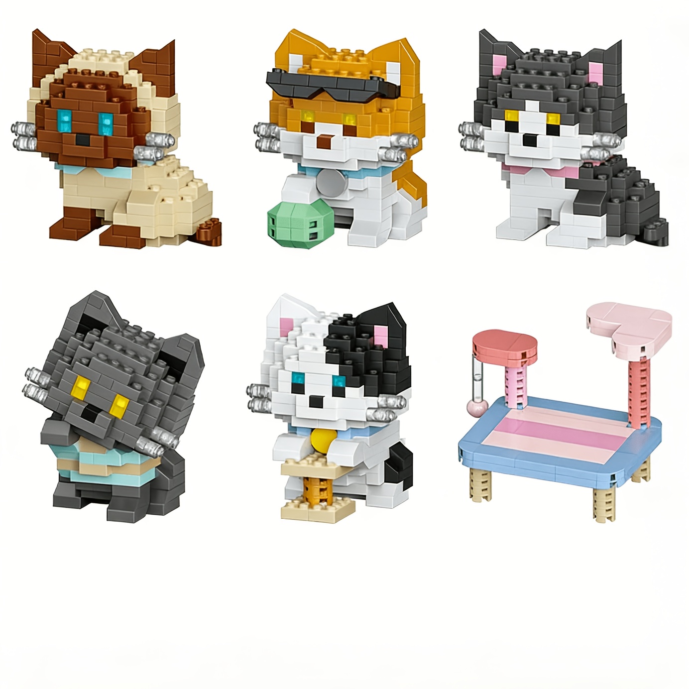 Cat Series Building Blocks Set - Home Decor Orange ulasan dan harga