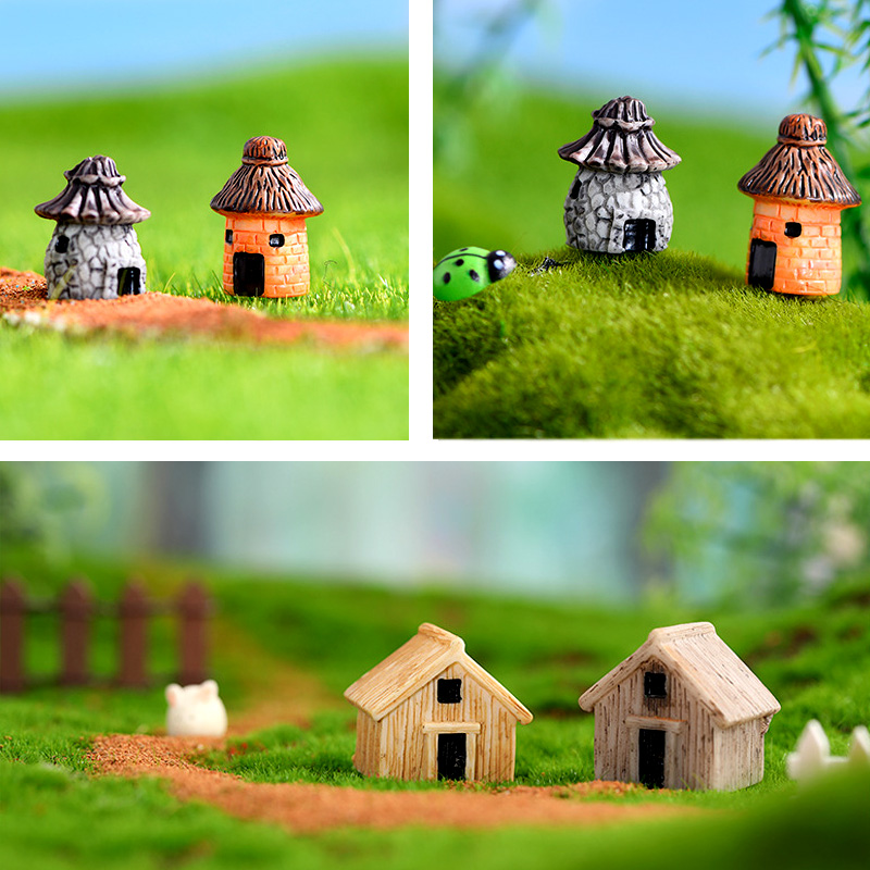 Mini Small House Figurine Resi - Home Decor Za ulasan dan harga