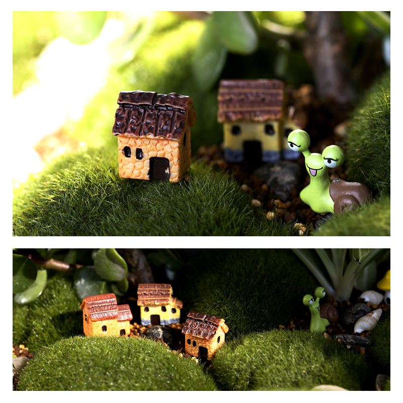 Mini Small House Figurine Resi - Home Decor Za ulasan dan harga