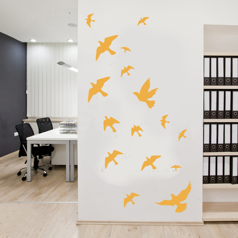 12Pcs/set Bird Wall Stickers H - Home Decor Vinyl Flooring ulasan dan harga