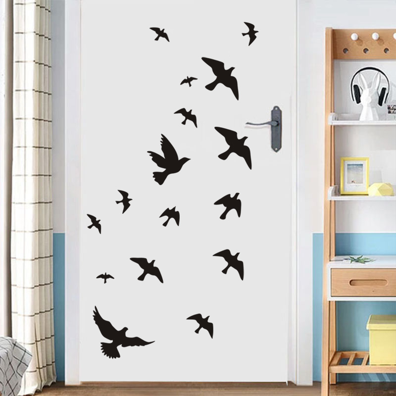 12Pcs/set Bird Wall Stickers H - Home Decor Vinyl Flooring ulasan dan harga