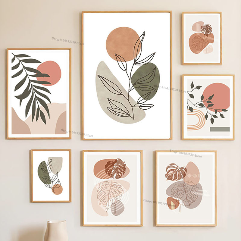Boho Green Orange Leaf Sun Rai - Home Decor Orange ulasan dan harga
