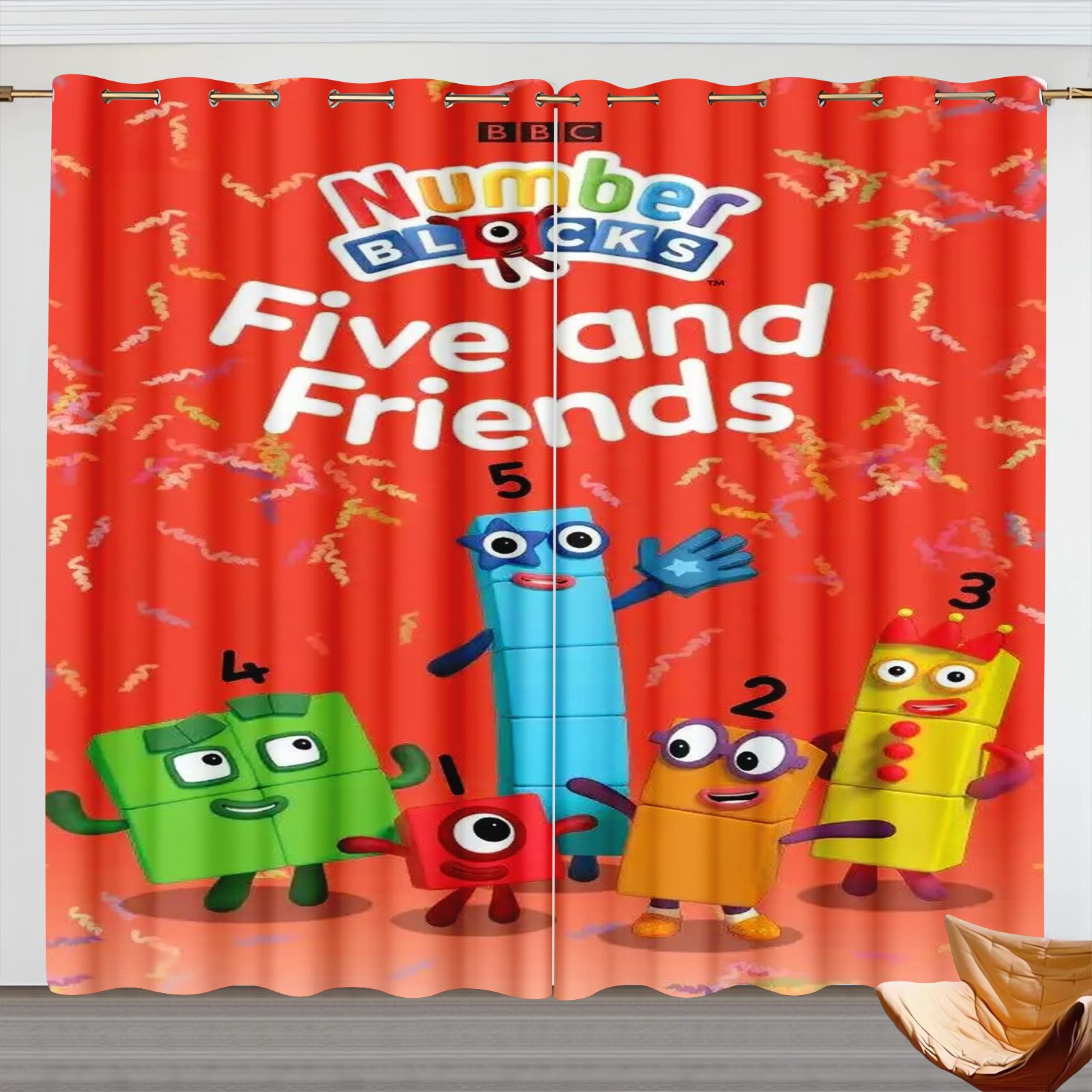 Numberblocks Cartoon Curtains, - Home Decor Curtains ulasan dan harga