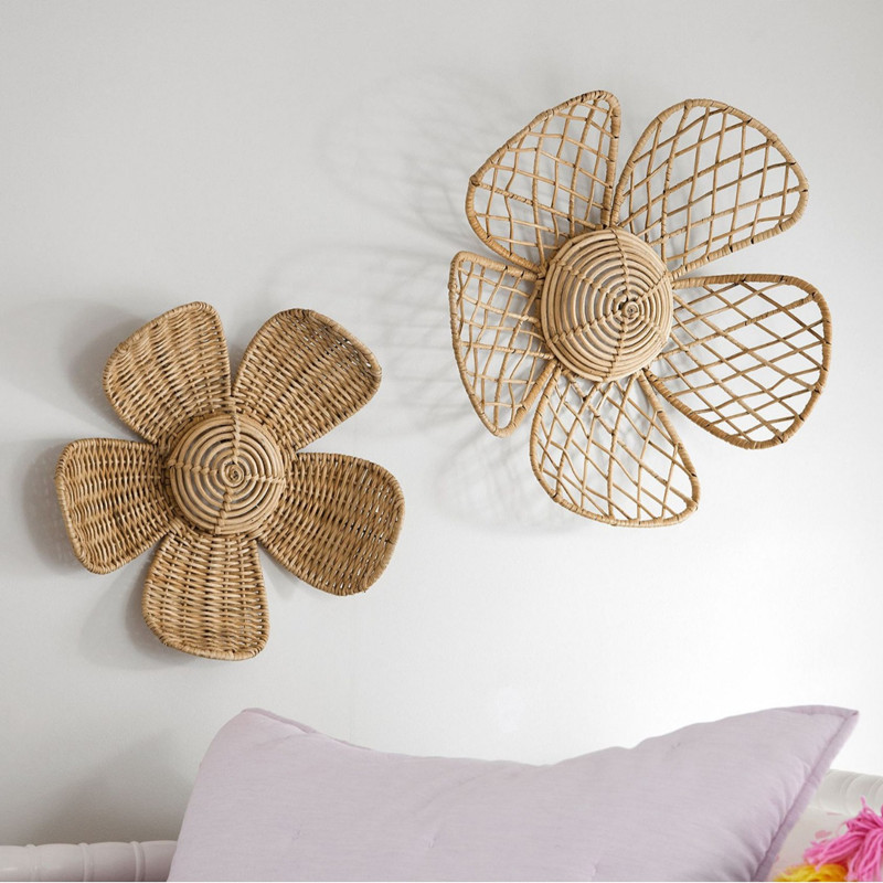 INS Nordic Woven Rattan Flower - Home Decor Za ulasan dan harga