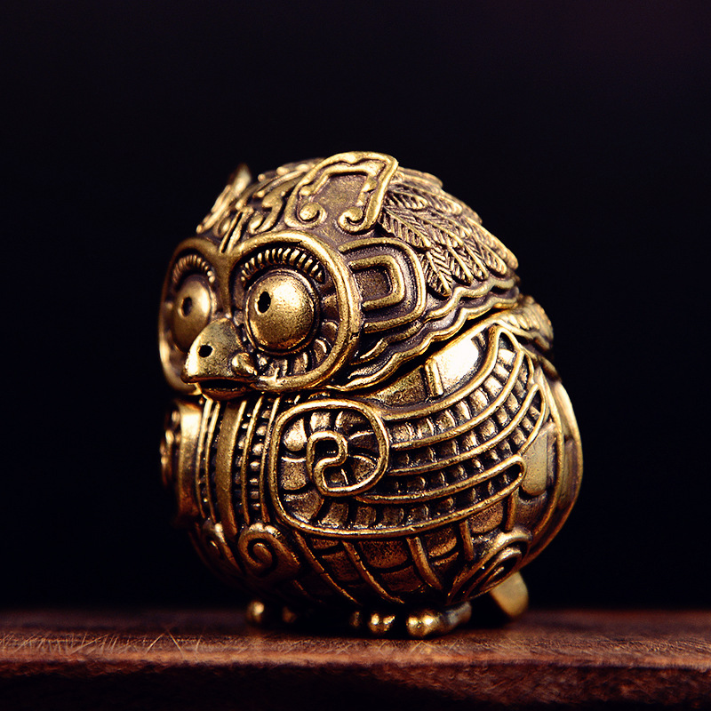 Antique Brass Cute Owl Small S - Home Decor Humacao ulasan dan harga