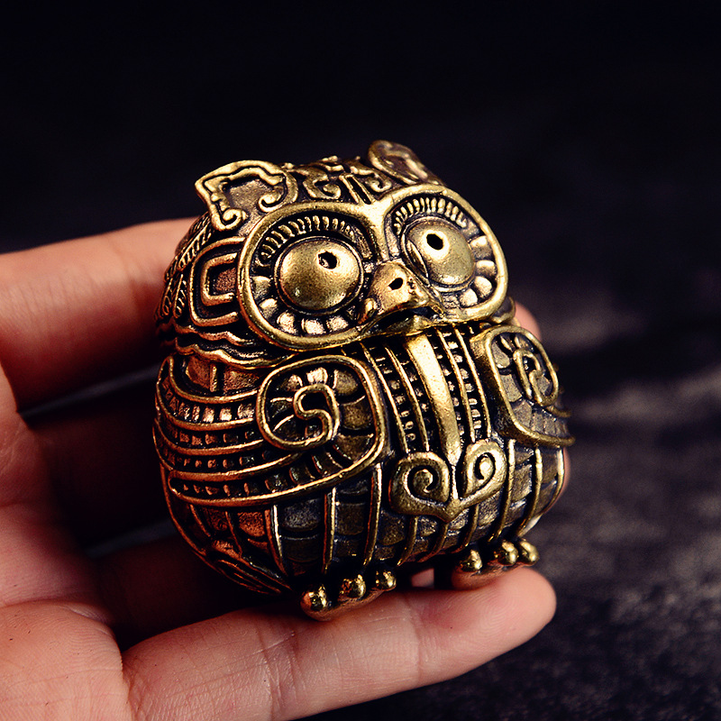 Antique Brass Cute Owl Small S - Home Decor Humacao ulasan dan harga