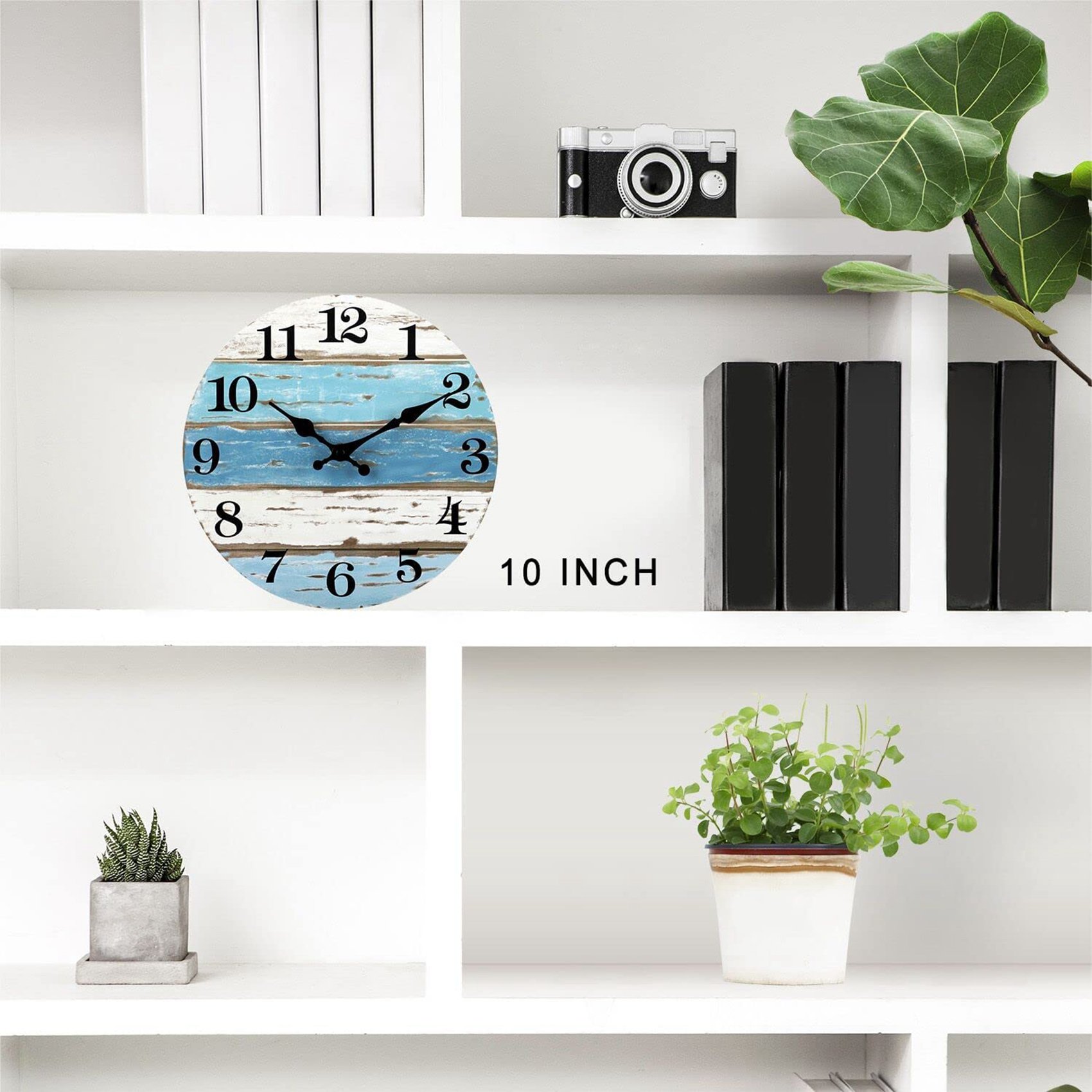 Wall Clock-Beach Themed Blue W - Wall Clock Silent ulasan dan harga