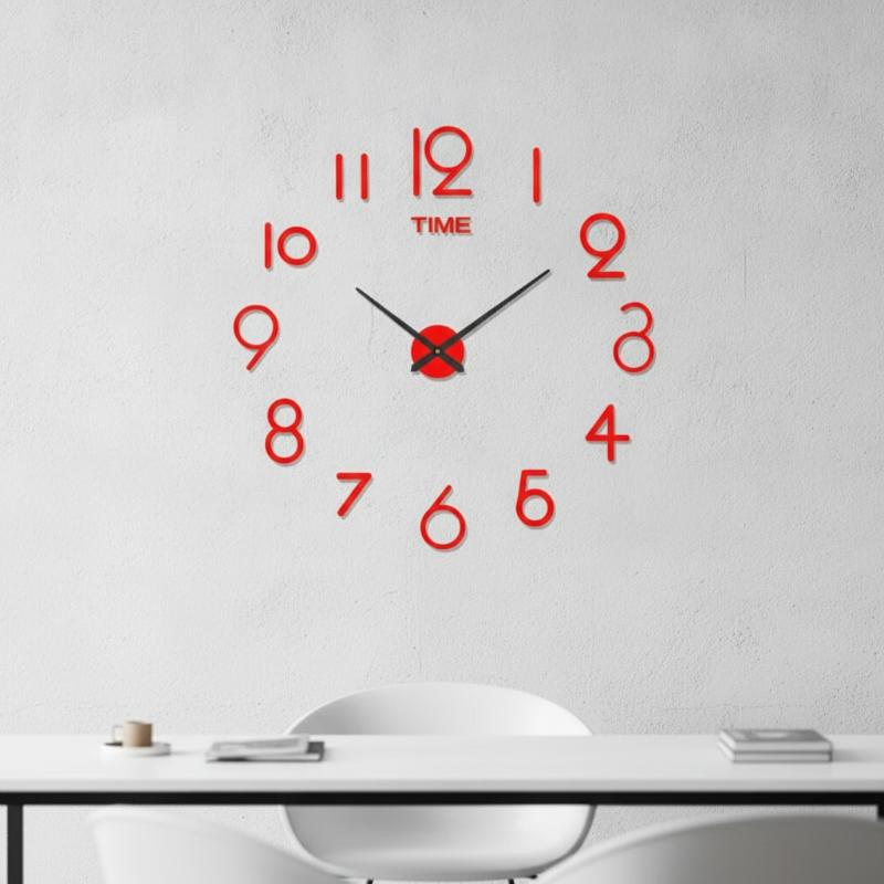 2026 New 3D DIY Large Wall Clo - Wall Clock Silent ulasan dan harga