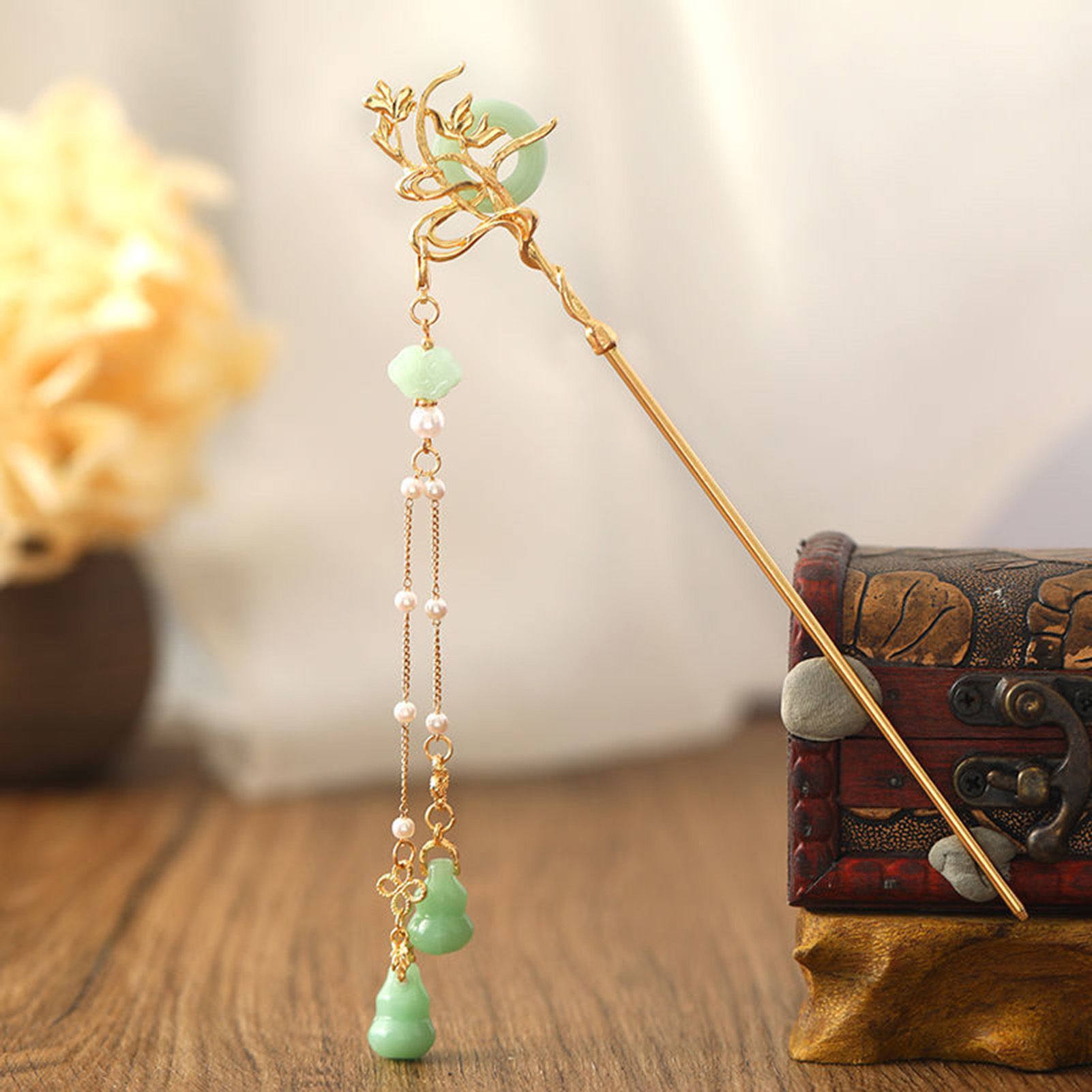 Chinese Style Glass Hairpin Fo - Home Decor Glass ulasan dan harga
