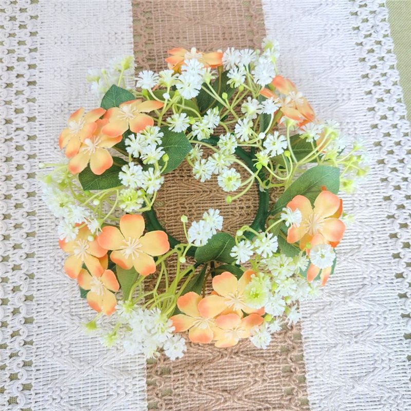 A02M-Small Bohemian Style Wrea - Home Decor Orange ulasan dan harga