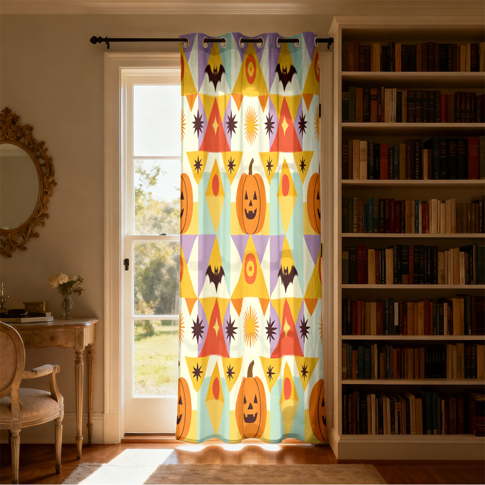 1pc Halloween pumpkin bat geom - Home Decor Curtains ulasan dan harga