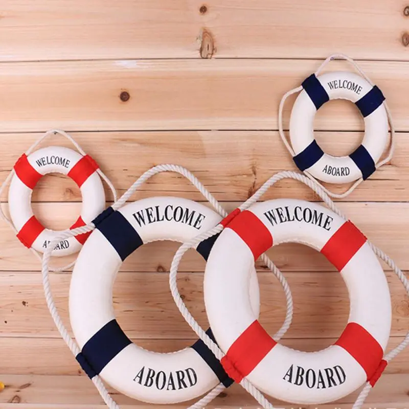 Nautical Life Ring Buoy Welcom - Home Decor Za ulasan dan harga