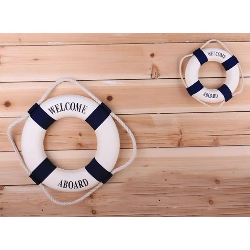 Nautical Life Ring Buoy Welcom - Home Decor Za ulasan dan harga