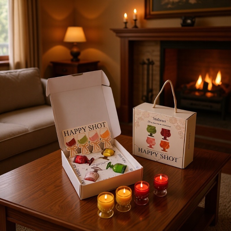 Scented Candle Gift Set Wine G - Home Decor Glass ulasan dan harga