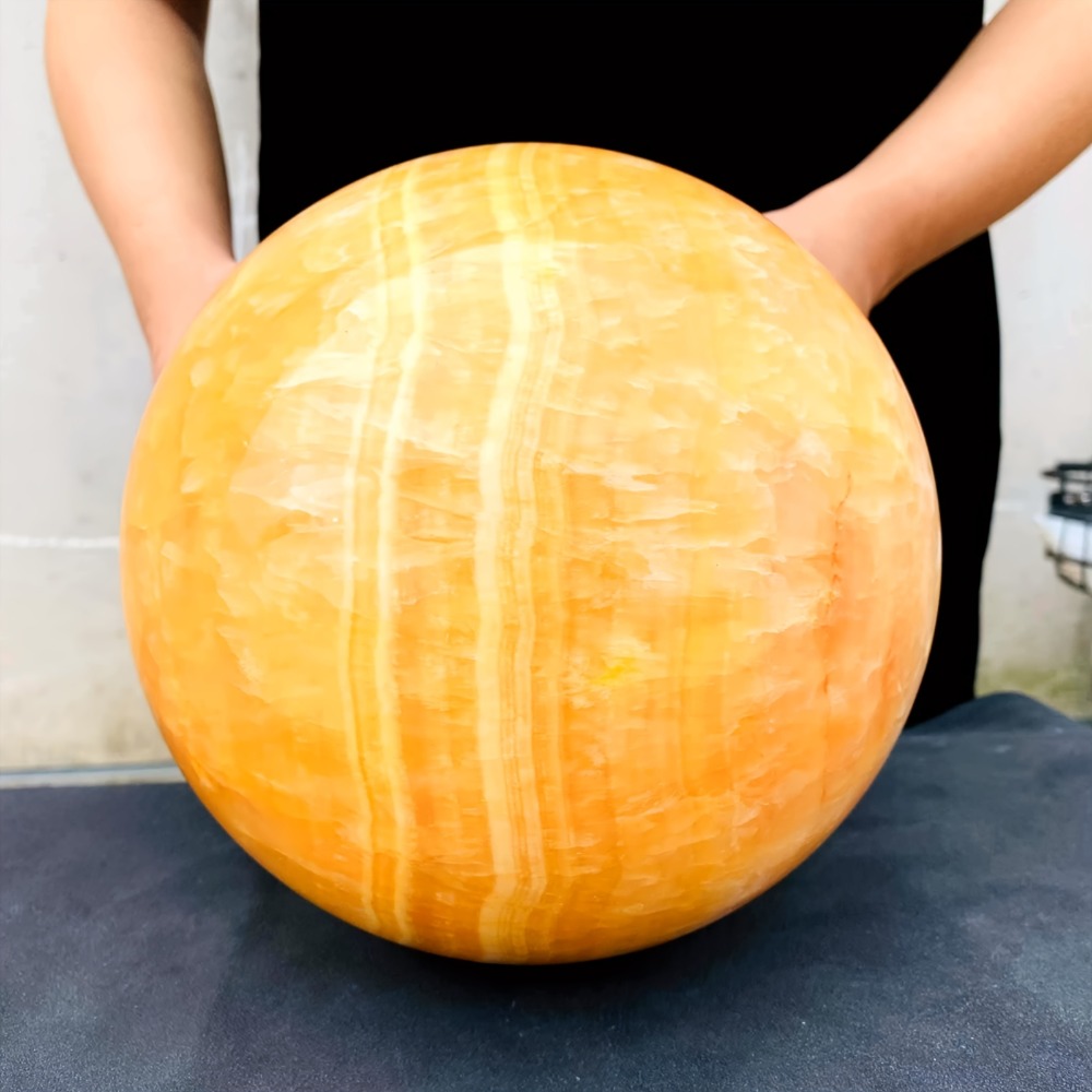 6.5-7cm  Yellow Calcite Sphere - Home Decor Orange ulasan dan harga