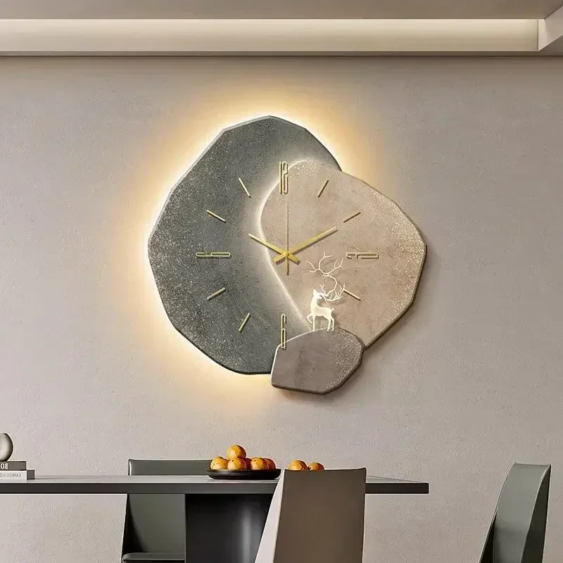 2025 Modern Clock With Light D - Wall Clock Silent ulasan dan harga